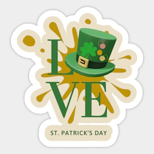 LOVE AND LUCK IN THE ST. PATRICK'S DAY Sticker